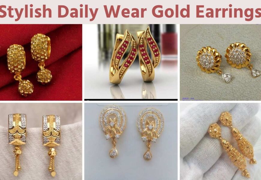 Stylish Daily Wear Gold Earrings